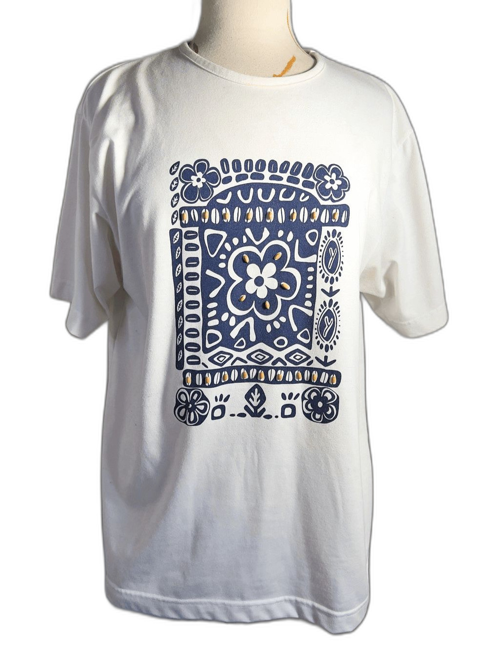 Bold Spirit Shirt Size M Vintage 80's Nautical Oversized Coastal Grandmother Top